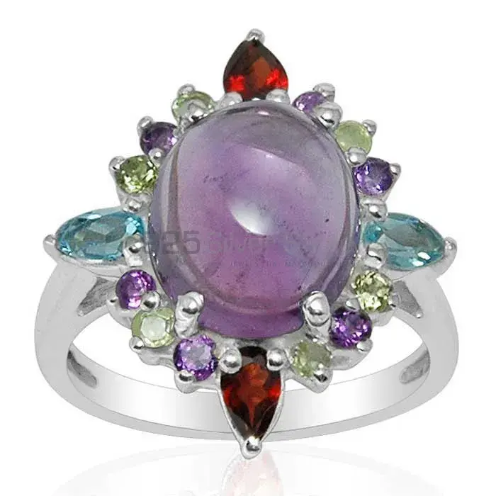 Genuine Multi Gemstone Rings Wholesaler In 925 Sterling Silver Jewelry 925SR1474