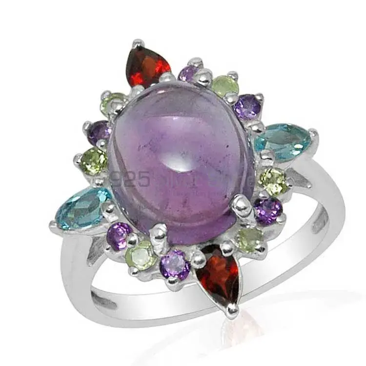 Genuine Multi Gemstone Rings In 925 Sterling Silver Jewelry 925SR1474_1