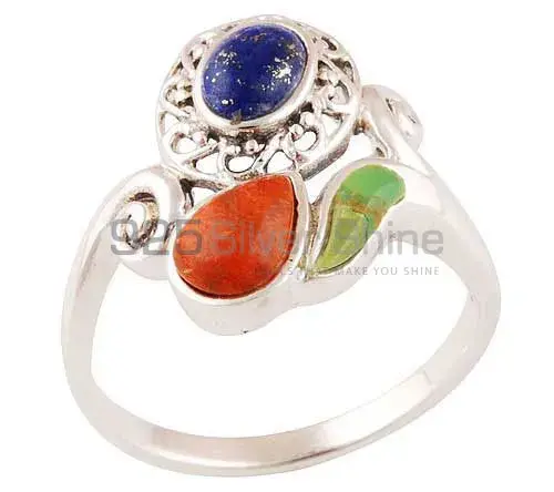 Genuine Multi Gemstone Rings Wholesaler In 925 Sterling Silver Jewelry 925SR2893