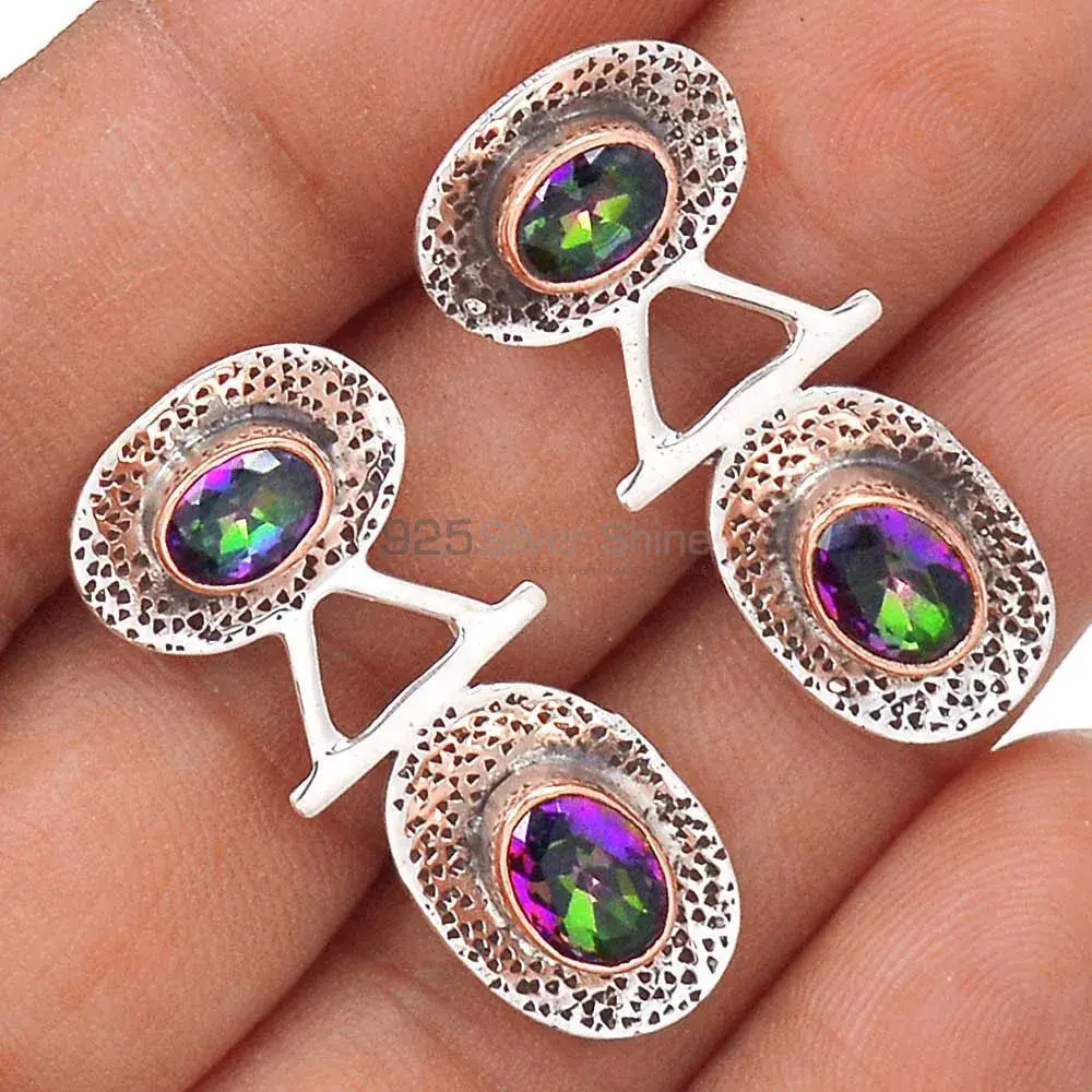 Genuine Mystic Topaz Gemstone Earrings Wholesaler In 925 Sterling Silver Jewelry 925SE2128_0