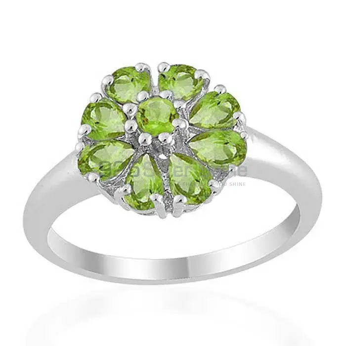 Genuine Peridot Gemstone Rings In 925 Sterling Silver 925SR1687