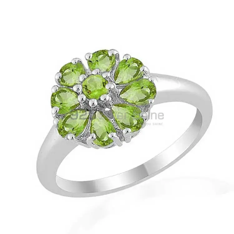 Genuine Peridot Gemstone Rings In 925 Sterling Silver 925SR1687_1