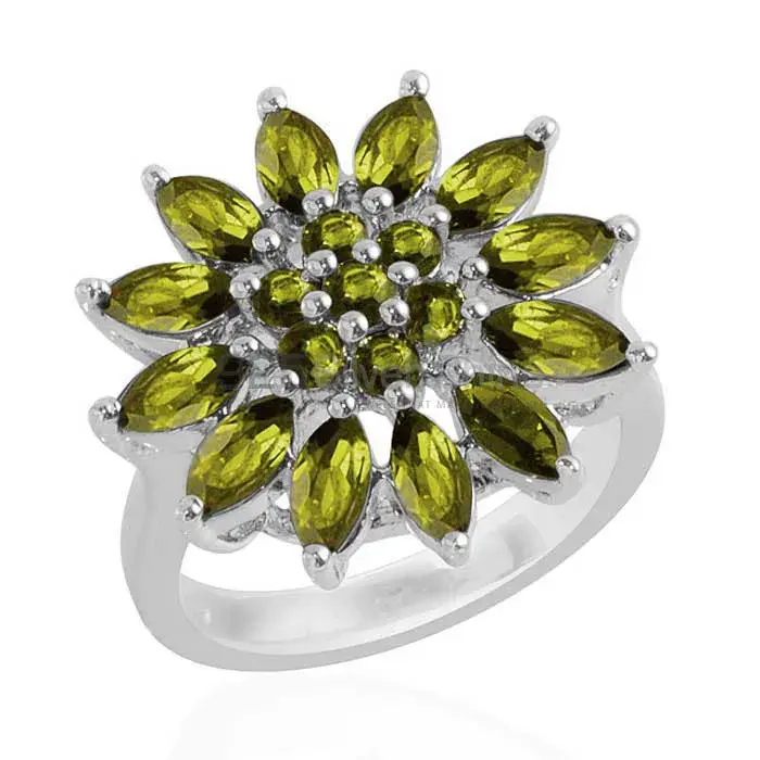 Genuine Peridot Gemstone Rings In Fine 925 Sterling Silver 925SR1693