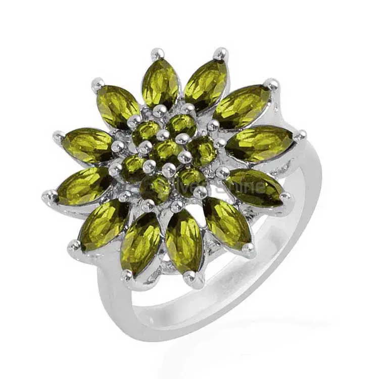 Genuine Peridot Gemstone Rings In Fine 925 Sterling Silver 925SR1693_1