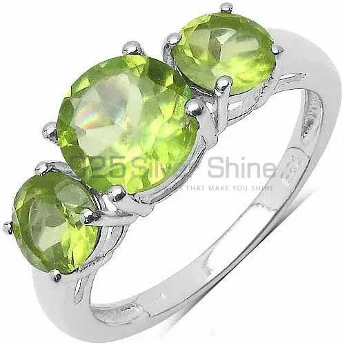 Genuine Peridot Gemstone Rings In Fine 925 Sterling Silver 925SR3033