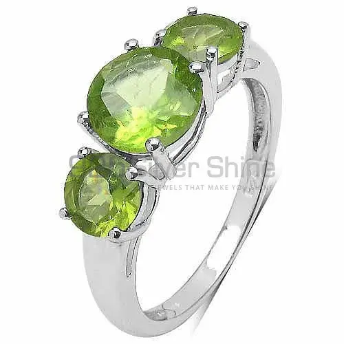 Genuine Peridot Gemstone Rings In Fine 925 Sterling Silver 925SR3033_1