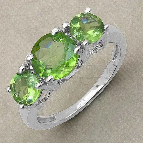 Genuine Peridot Gemstone Rings In Fine 925 Sterling Silver 925SR3033_1