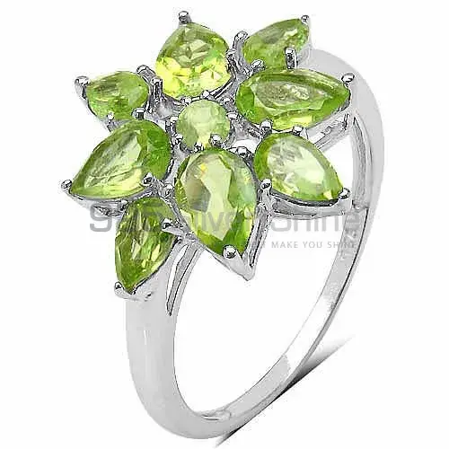 Genuine Peridot Gemstone Rings In Fine 925 Sterling Silver 925SR3364_1