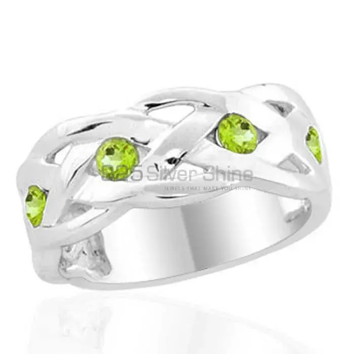 Genuine Peridot Gemstone Rings In Solid 925 Silver 925SR1994_0