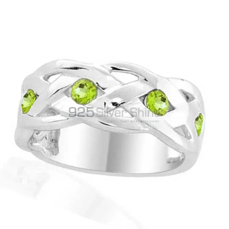 Genuine Peridot Gemstone Rings In Solid 925 Silver 925SR1994_0