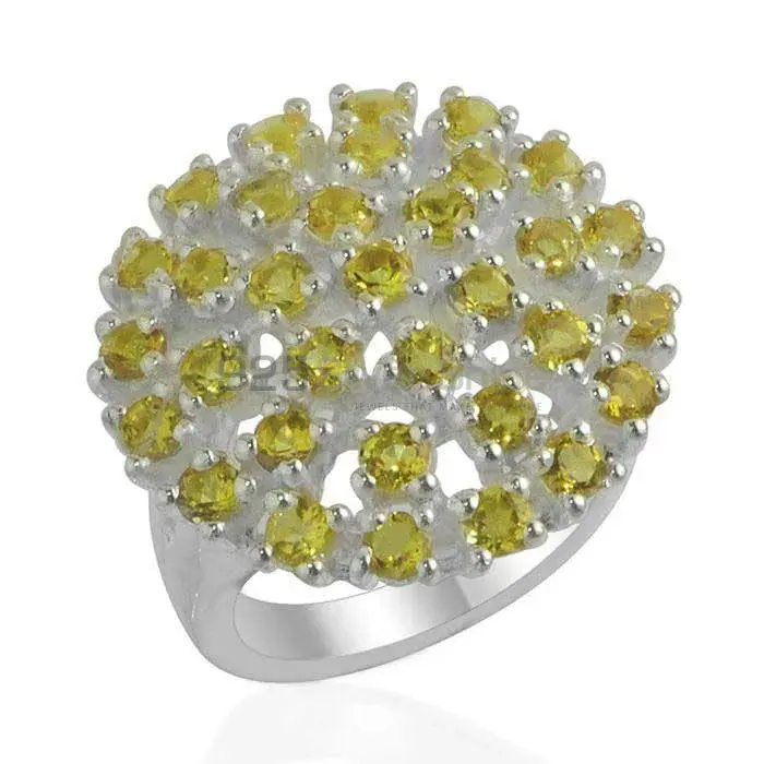 Genuine Peridot Gemstone Rings In Solid 925 Silver 925SR2152