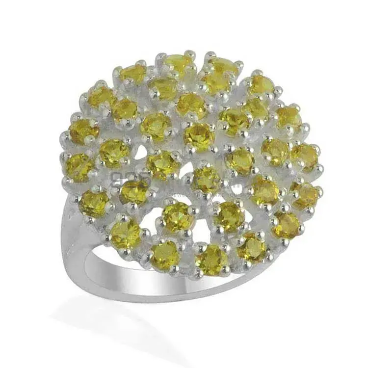 Genuine Peridot Gemstone Rings In Solid 925 Silver 925SR2152_0