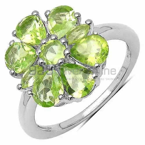 Genuine Peridot Gemstone Rings In Solid 925 Silver 925SR3361