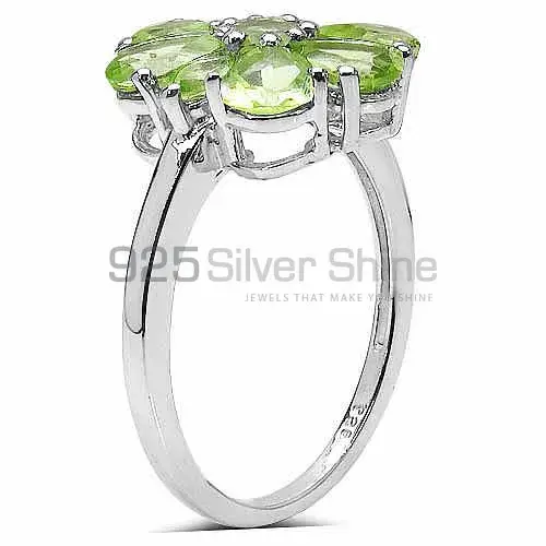Genuine Peridot Gemstone Rings In Solid 925 Silver 925SR3361_1