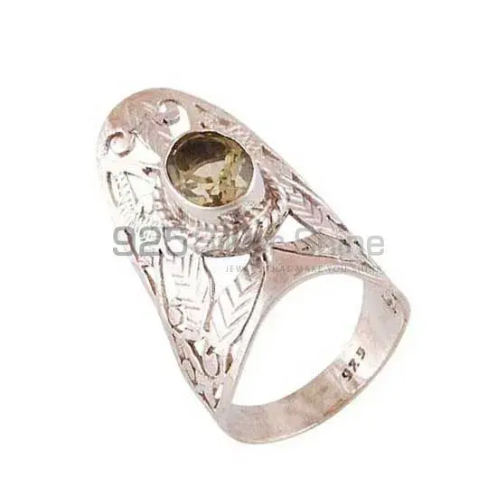 Peridot Cut Stone Sterling Silver Wedding Rings 925SR3979_1