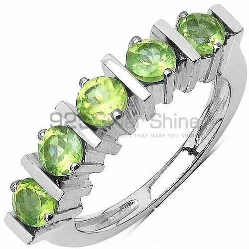 Genuine Peridot Gemstone Rings Wholesaler In 925 Sterling Silver Jewelry 925SR3051