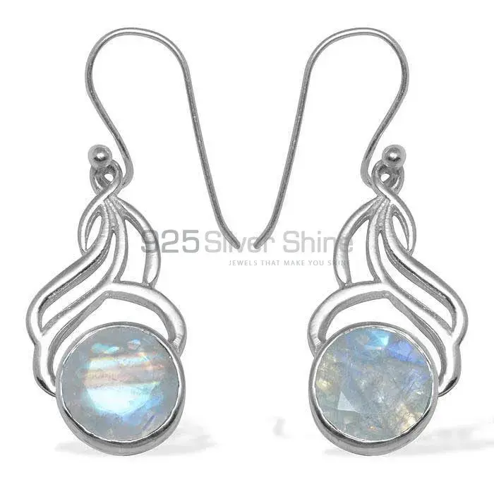 Genuine Rainbow Moonstone Earrings In 925 Sterling Silver Jewelry 925SE814_0