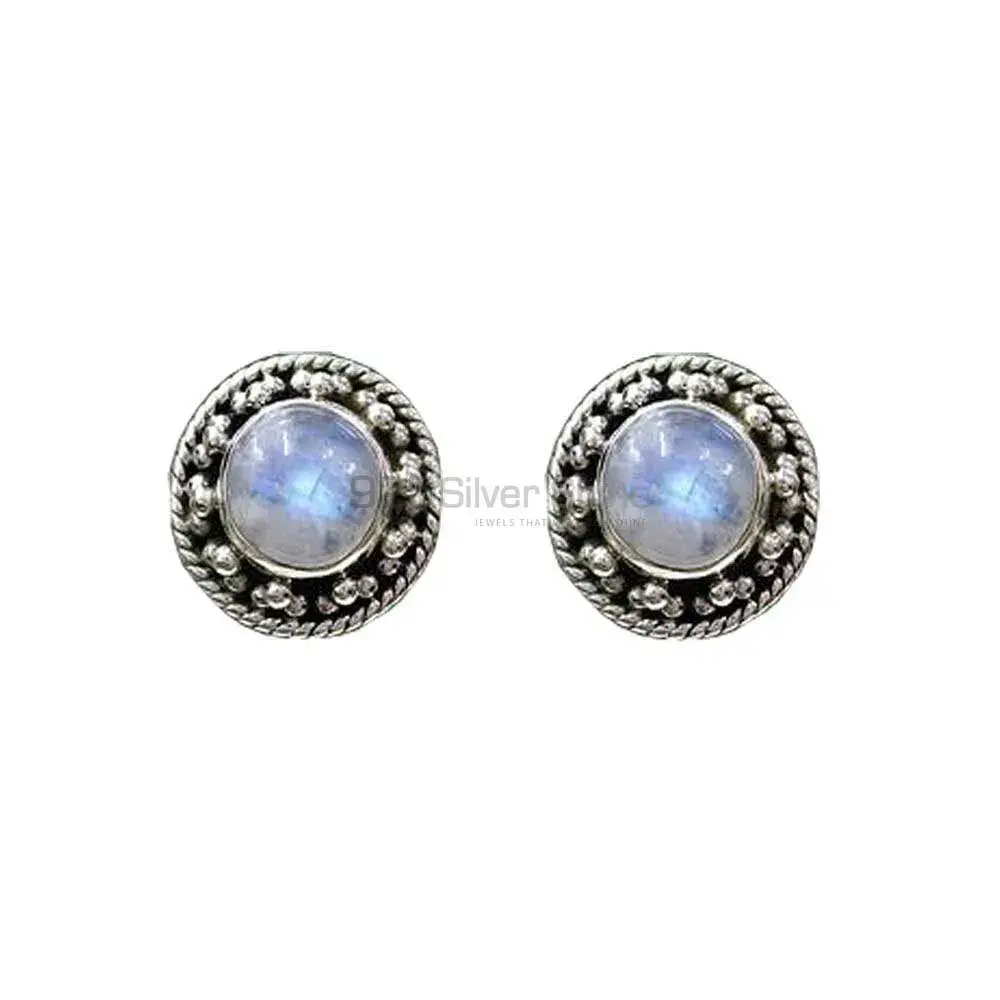 Genuine Rainbow Moonstone Earrings Manufacturer In 925 Sterling Silver Jewelry 925SE1282