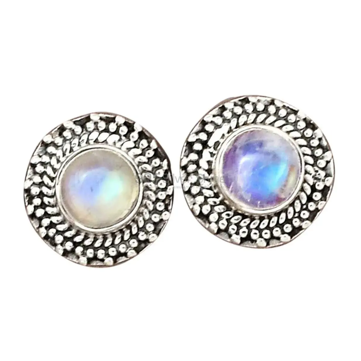 Genuine Rainbow Moonstone Earrings In 925 Sterling Silver Jewelry 925SE2295_0