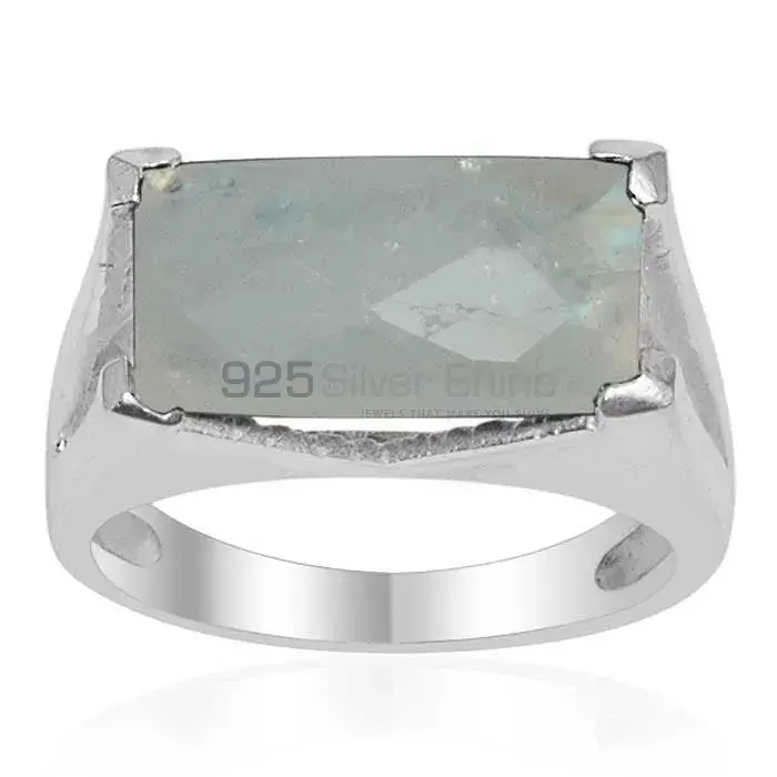 Genuine Rainbow Moonstone Rings In 925 Sterling Silver 925SR1529