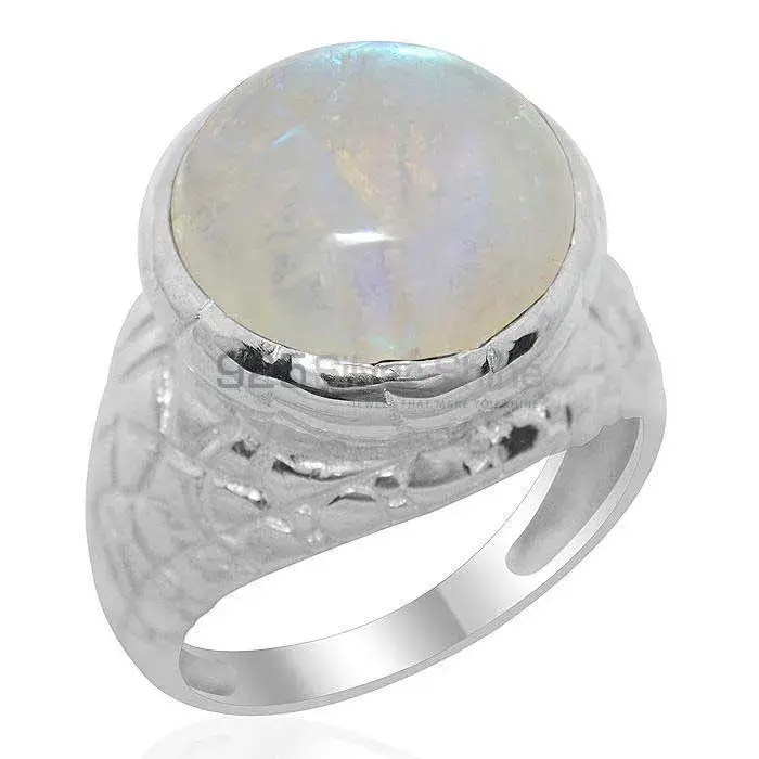 Genuine Rainbow Moonstone Rings Wholesaler In 925 Sterling Silver Jewelry 925SR2173