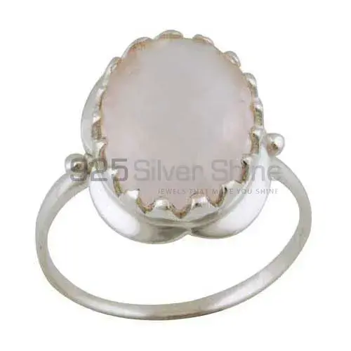 Genuine Rose Quartz Gemstone Rings In 925 Sterling Silver Jewelry 925SR3391_0