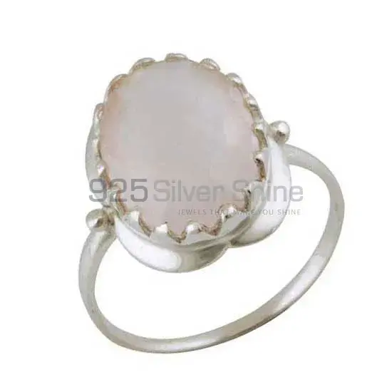 Genuine Rose Quartz Gemstone Rings Manufacturer In 925 Sterling Silver Jewelry 925SR3391_0