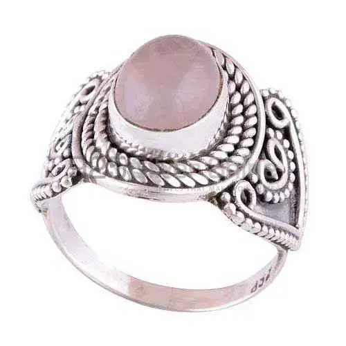 Genuine Rose Quartz Gemstone Rings In 925 Sterling Silver Jewelry 925SR2975_0