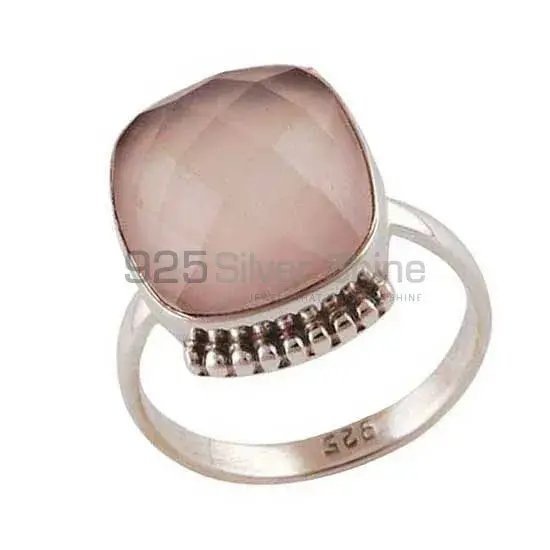 Genuine Rose Quartz Gemstone Rings In 925 Sterling Silver Jewelry 925SR4049_1