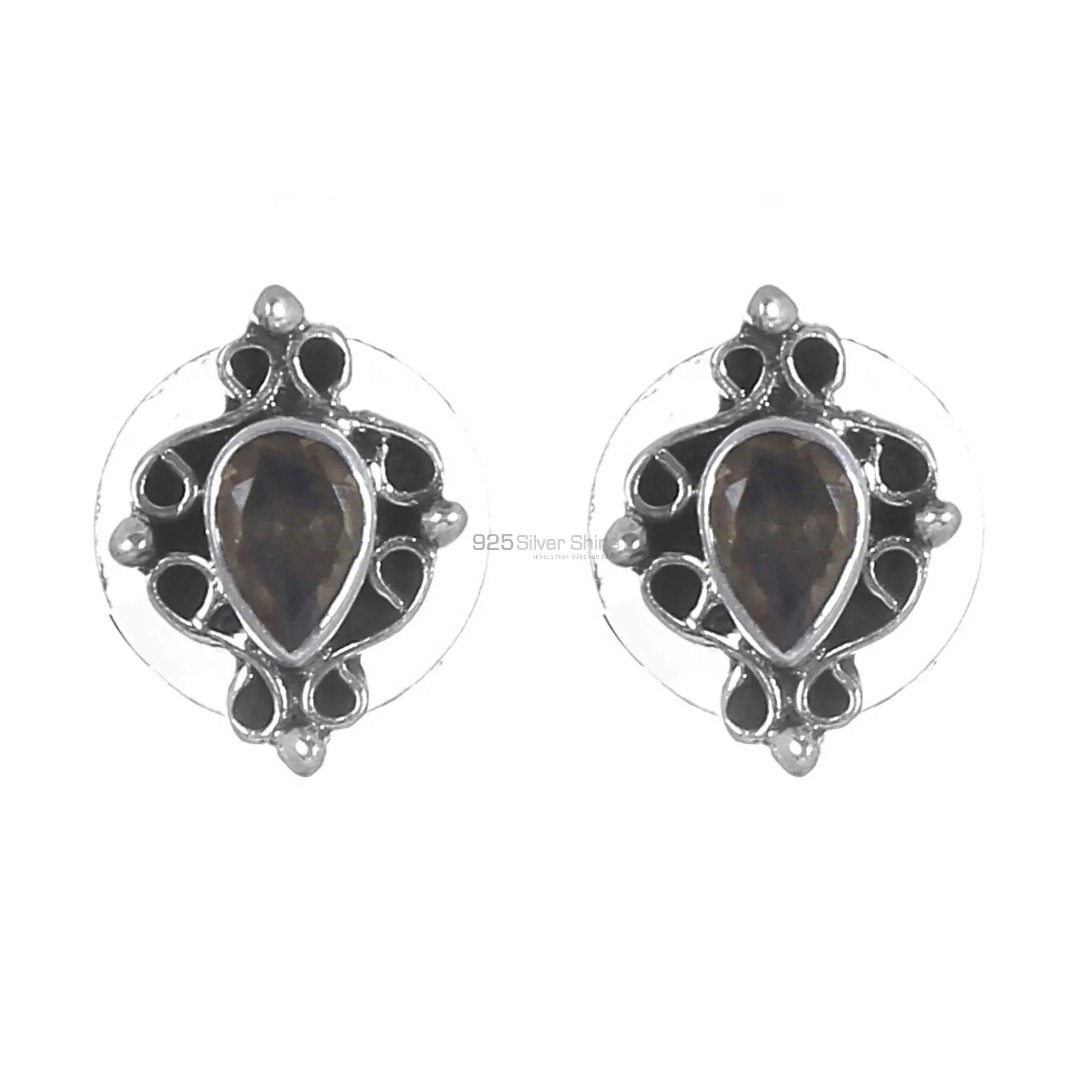 Genuine Smoky Quartz Earrings In 925 Sterling Silver Jewelry 925SE264