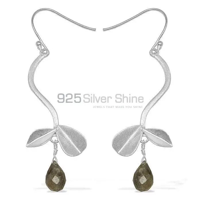 Genuine Smoky Quartz Gemstone Earrings In 925 Sterling Silver Jewelry 925SE732_0