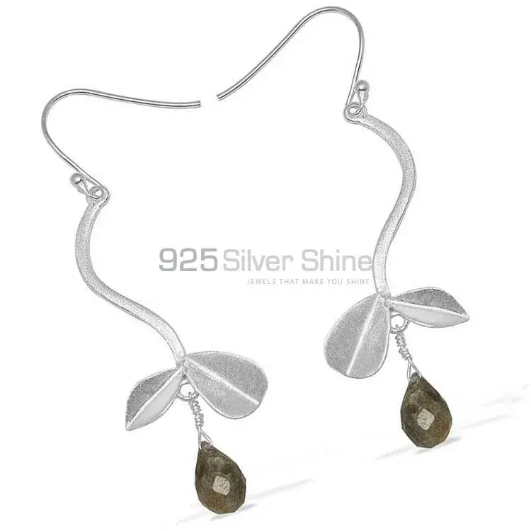 Genuine Smoky Quartz Gemstone Earrings Suppliers In 925 Sterling Silver Jewelry 925SE732_0