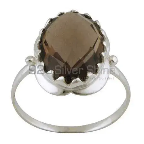 Genuine Smoky Quartz Gemstone Rings In 925 Sterling Silver Jewelry 925SR3388_0