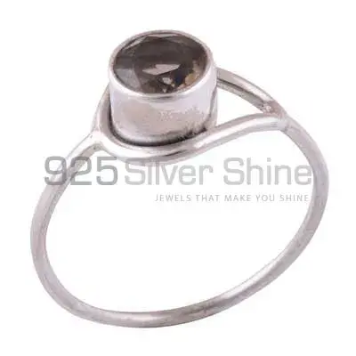 Genuine Smoky Quartz Gemstone Rings In 925 Sterling Silver 925SR3437
