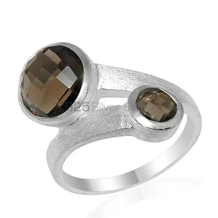 Genuine Smoky Quartz Gemstone Rings In Fine 925 Sterling Silver 925SR1614_0