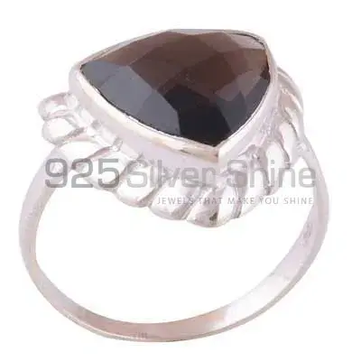 Genuine Smoky Quartz Gemstone Rings Wholesaler In 925 Sterling Silver Jewelry 925SR3970