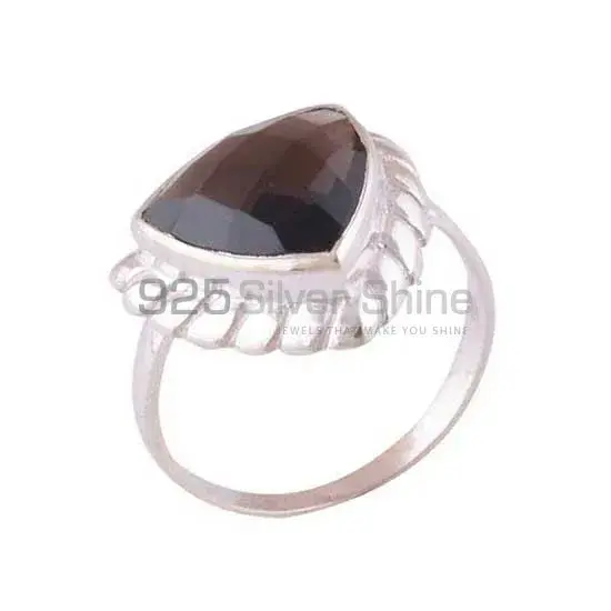 Genuine Smoky Quartz Gemstone Rings Wholesaler In 925 Sterling Silver Jewelry 925SR3970_0