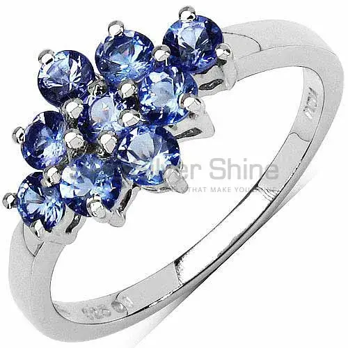 Genuine Tanzanite Gemstone Rings Exporters In 925 Sterling Silver Jewelry 925SR3136