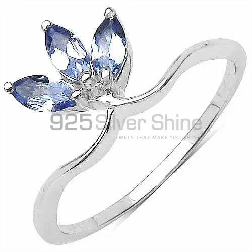 Genuine Tanzanite Gemstone Rings Suppliers In 925 Sterling Silver Jewelry 925SR3306