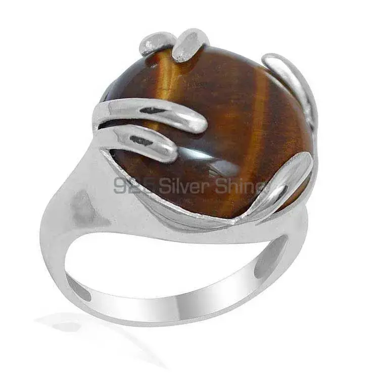 Genuine Tiger's Eye Gemstone Rings In 925 Sterling Silver Jewelry 925SR1942_1