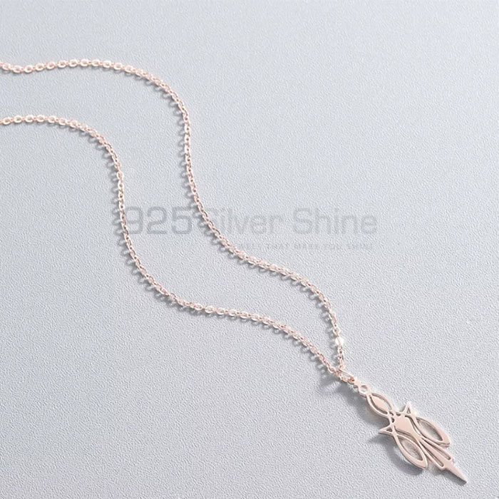 Geometric Logo Art Design Chain Necklace In 925 Silver SMMN563_0