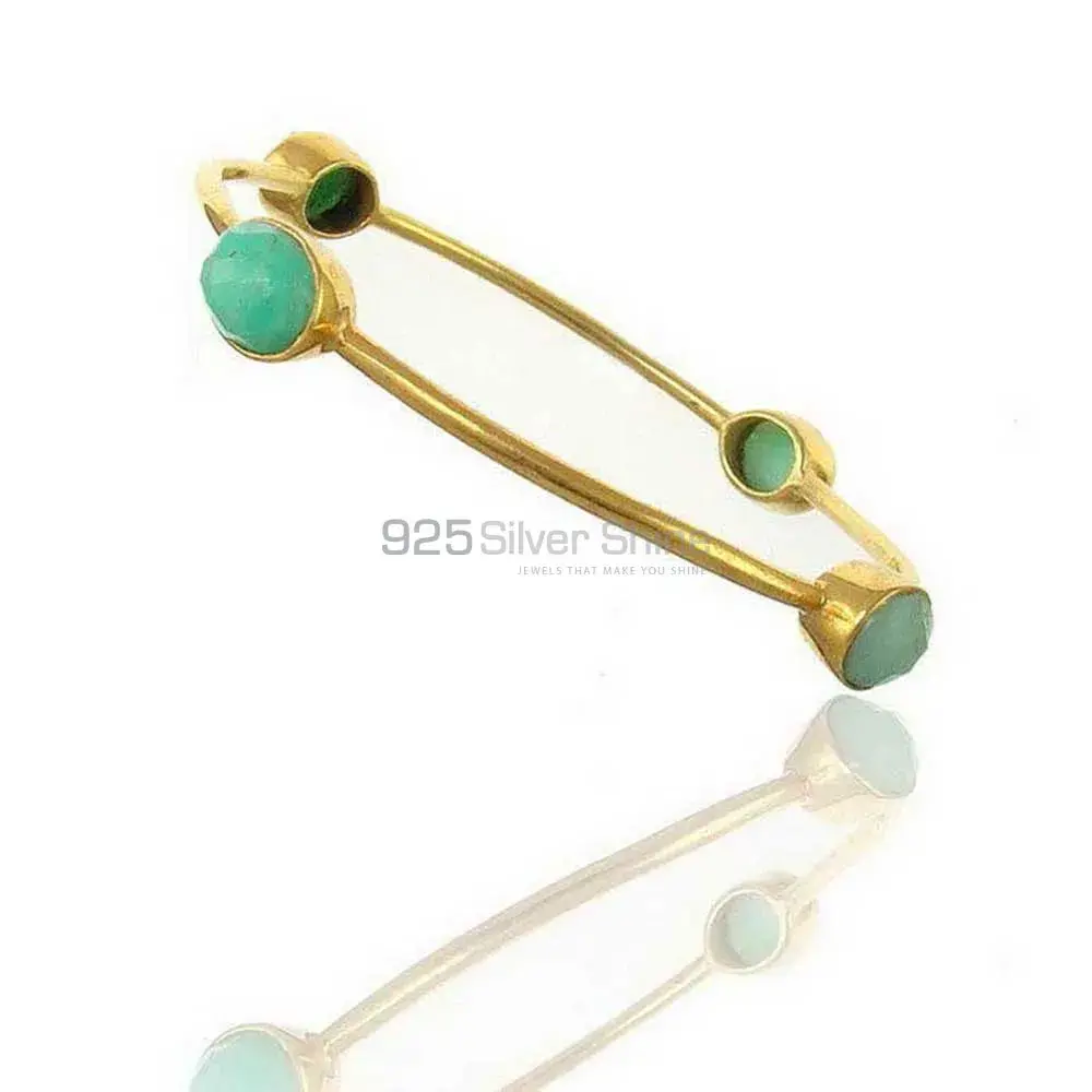 Gold Vermeil Chalcedony Gemstone Bracelet In 925 Sterling Silver Jewelry 925SSB87