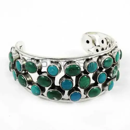 Great Creation 925 Sterling Silver Cuff Bangle Or Bracelets In Turquoise Gemstone 925SSB263