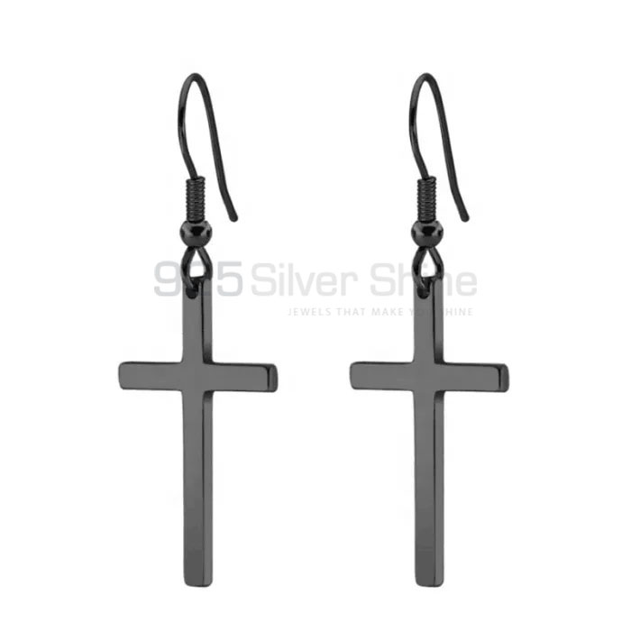 Handmade 925 Silver Cross Earrings For Minimalist Jewelry Look CRME57