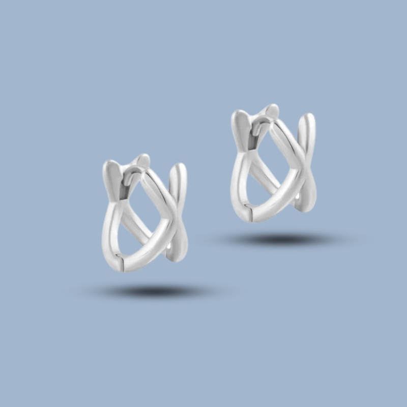 Handmade 925 Sterling Silver Classic Hoops Earring 925She334_0