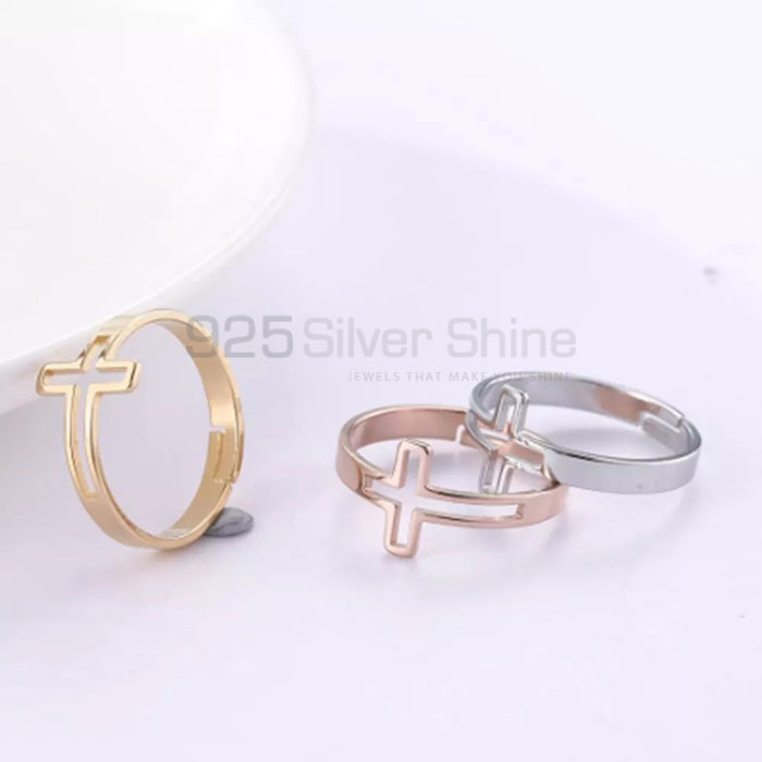 Handmade 925 Sterling Silver Cross Ring For Women's CRMR81_1