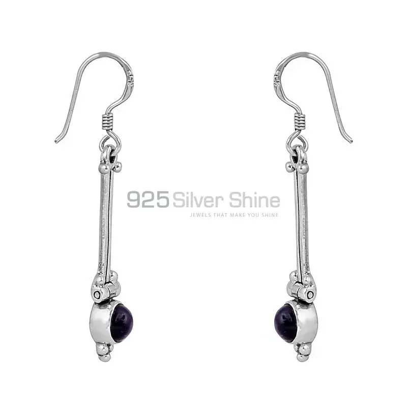 Handmade 925 Sterling Silver Earring In Natural Amethyst Gemstone Jewelry 925SE94_0