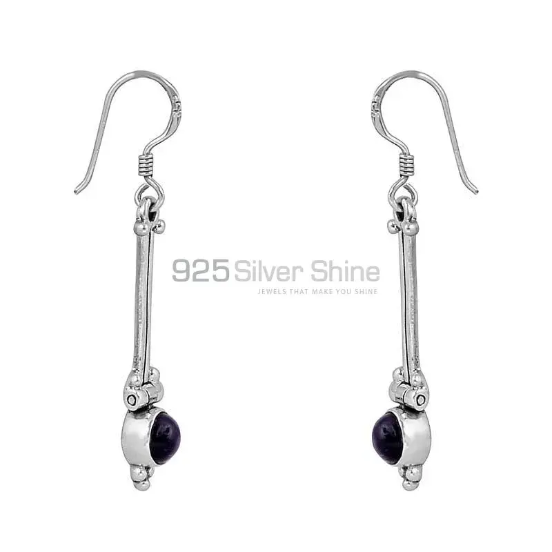 Handmade 925 Sterling Silver Earring In Natural Amethyst Gemstone Jewelry 925SE94_1