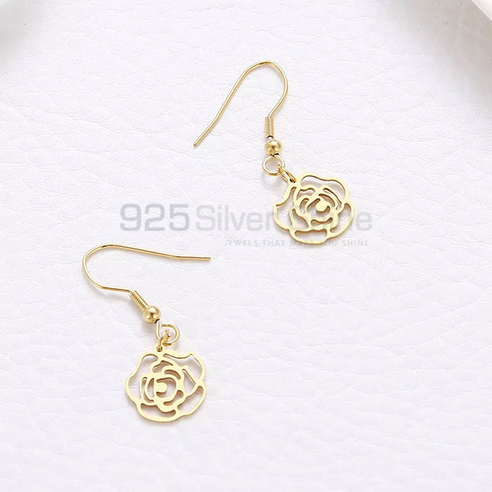 Handmade 925 Sterling Silver Flower Dangle Earring Jewelry FWME188_0