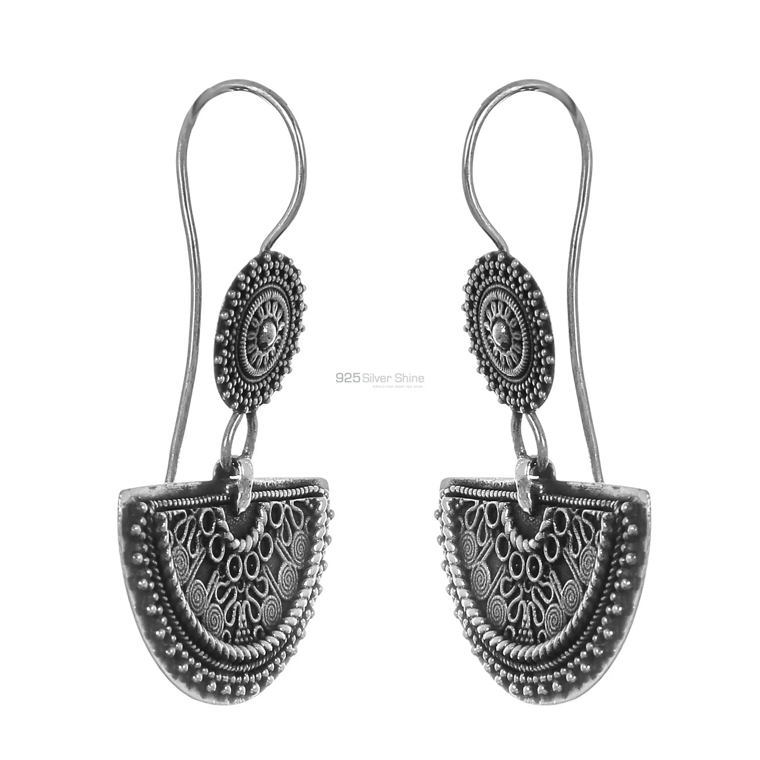 Handmade Antique Look Filigree Earring Wholesaler 925SE180_0